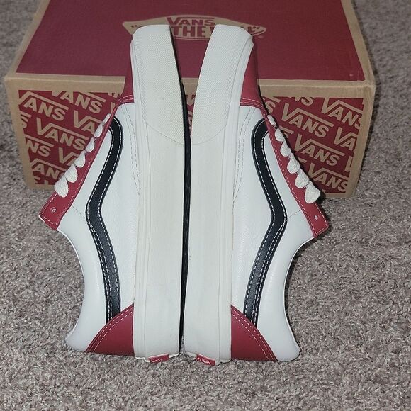 Vans Vault Old Skool VLT LX - Chilli Pepper / Black Leather Shoes Wmn 6 Men 4.5 - Picture 11 of 13